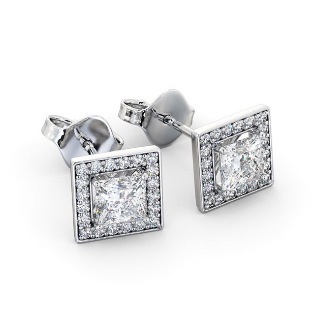 Halo Earrings 0.65ct each