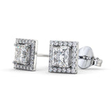 Halo Earrings 0.65ct each