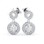 Halo Earrings 0.80ct each