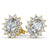 Halo Earrings 1.40ct each, Oval Cut