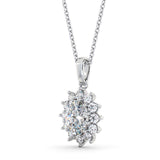 Oval Cut Classic Halo Pendant