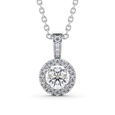Round Cut Classic Halo Pendant