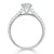 1.00ct  Princess Cut Moissanite Engagement Ring, Classic Style,  Available in White Gold, Platinum, Rose Gold or Yellow Gold