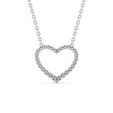 Heart Shaped Round Cut Pendant 0.35ct