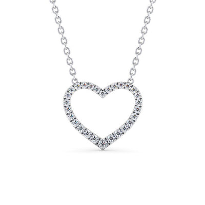 Heart Shaped Round Cut Pendant 0.35ct