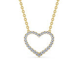 Heart Shaped Round Cut Pendant 0.35ct
