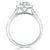 Heart Cut Moissanite Engagement Ring, Classic Halo