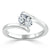 Oval Cut Moissanite Engagement Ring, Twist Design