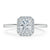 Radiant Cut Moissanite Halo Engagement Ring