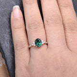 Emerald & Moissanite Vintage Inspired Ring