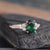 Emerald & Moissanite Vintage Inspired Ring