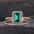 Lab Emerald & Moissanite Bridal Ring Set
