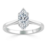 Marquise Cut Moissanite Engagement Ring, Classic Design