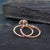 Round Cut Morganite & Moissanite Bridal Ring set
