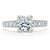 Cushion Cut Moissanite Engagement Ring, Tiffany Style