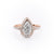 Pear Cut Moissanite Engagement Ring With Halo