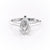 Pear Cut Moissanite Engagement Ring With Hidden Halo