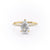 Pear Cut Moissanite Ring With Hidden Halo