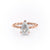 Pear Cut Moissanite Ring, Twisted Band With Hidden Halo