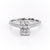Radiant Cut Moissanite Engagement Ring, Pave Set Shoulders