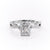 Radiant Cut Moissanite Engagement Ring, Twisted Stone Set Shoulders