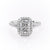 Radiant Cut Moissanite Engagement Ring, Split Shank