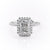 Radiant Cut Moissanite Engagement Ring, Classic Halo