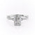 Radiant Cut Moissanite Engagement Ring, Vintage Design