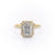 Radiant Cut Moissanite Engagement Ring, Classic Halo