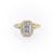 Radiant Cut Moissanite Engagement Ring, Split Shank