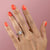 Radiant Cut Moissanite Engagement Ring, Twig Design
