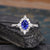 Blue Sapphire & Moissanite Vintage Design