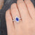 Blue Sapphire & Moissanite Vintage Design