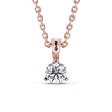 Round Cut Classic Solitaire Pendant