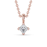 Princess Cut Classic Solitaire Pendant