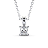 Princess Cut Classic Solitaire Pendant