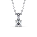 Princess Cut Classic Solitaire Pendant