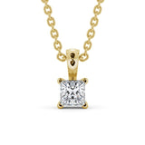 Princess Cut Classic Solitaire Pendant