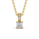Princess Cut Classic Solitaire Pendant