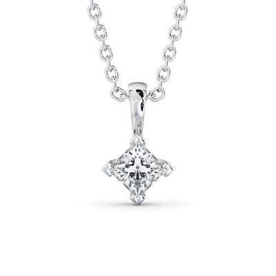 Princess Cut Classic Solitaire Pendant
