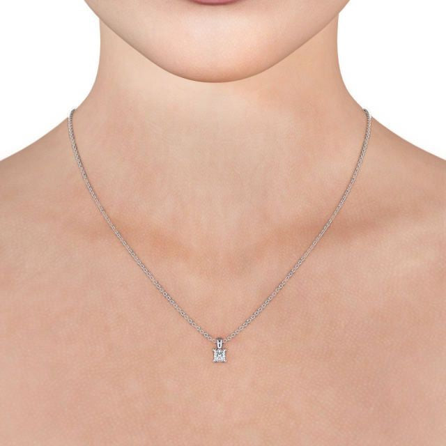 Princess Cut Classic Solitaire Pendant