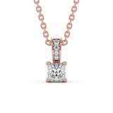 Princess Cut Classic Solitaire Pendant