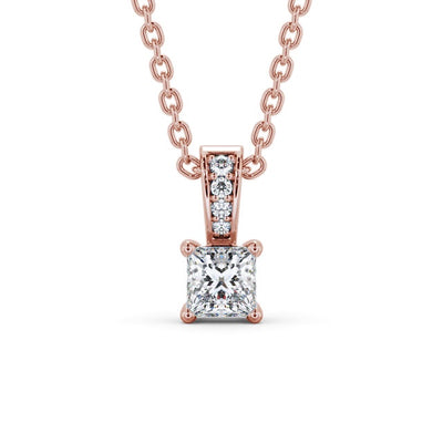 Princess Cut Classic Solitaire Pendant