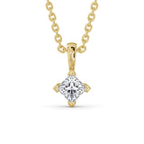 Princess Cut Classic Solitaire Pendant
