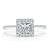 Princess Cut Moissanite Halo Engagement Ring