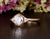 Round Cut Moissanite Engagement Ring, Art Deco Trilogy Design