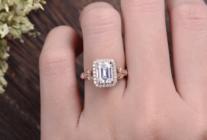Emerald cut moissanite weddingbee discount