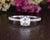 Cushion Cut Moissanite Engagement Ring, Hidden Halo Design