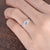 Round Cut Moissanite Engagement Ring, Unique Art Deco Design