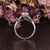 Round Cut Moissanite Engagement Ring, Unique Art Deco Design